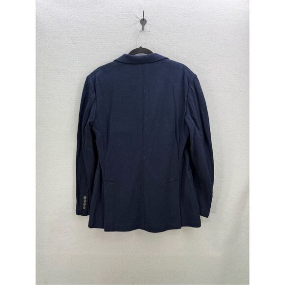 Alton Lane Mens Navy Blue Knit Single Breasted Three Button Blazer Size 42R - Picture 2 of 10